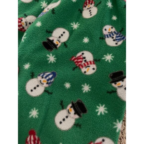 Children's place kids 7/8 snowman fleece pajamas - Picture 2 of 3